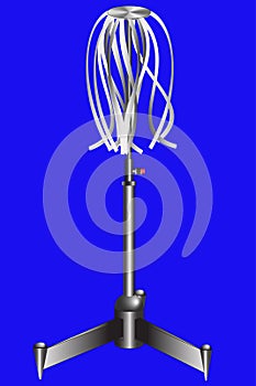 `Sultanchik` - a device that has thin paper strips for experiments with the Wimshurst machine, the charge goes to strips